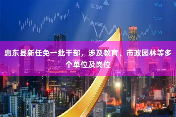 惠东县新任免一批干部，涉及教育、市政园林等多个单位及岗位