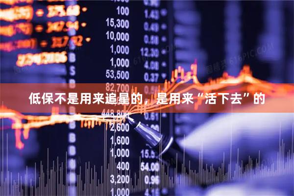 低保不是用来追星的，是用来“活下去”的